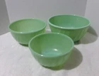 VINTAGE FIRE KING JADEITE SWIRL 3 PC. NESTING MIXING BOWL SET-AWESOME-LOOK!