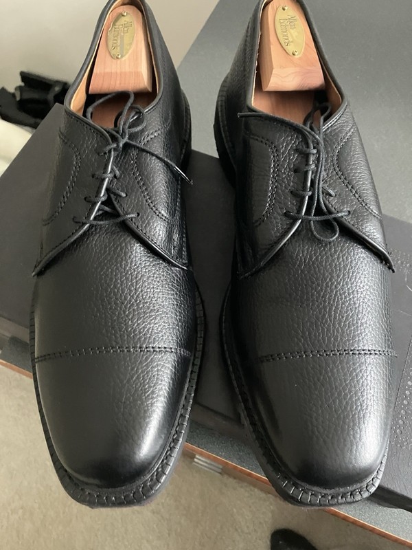 Allen Edmonds Men's 10 Leather Becker Oxford Shoes Black Boxed NOS New In Box