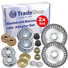 2x Universal Stahldraht Trimmerkopf mit Adapter-Set für viele Stihl Rasentrimmer