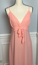 Glam & Fame Pink Midi Slip Dress Size M lined