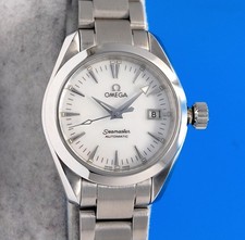 Ladies Omega Seamaster Aqua Terra Watch - Automatic - White MOP Dial - 2573.70