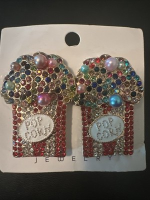 Popcorn Studed  Statement Earrings