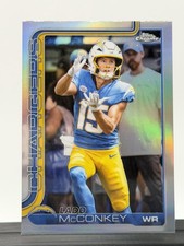 2025 Topps Chrome #156 Ladd McConkey Chrome Refractor Los Angeles Chargers