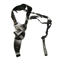 Civil Defence Shoulder Holster Revolver Leather Chest Body Rig Harness Gun Dock