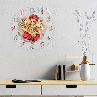 Ganesha Wall Clock Decorative Clock Friend Gifts Retro Design 11.81'' Home