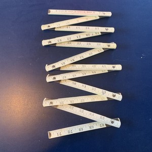 Exact Folding Sewing 72 inch, Folding Ruler, Off White w/ Black lettering