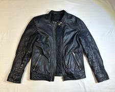 BARNEYS Originals Herren Lederjacke. Schwarz....