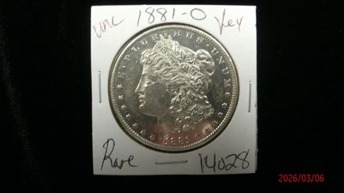 1881-O UNC MORGAN SILVER DOLLAR #4028