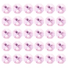30 Pack K9 Crystal Octagon Beads 2 Holes 14mm Chandelier Prisms Pink