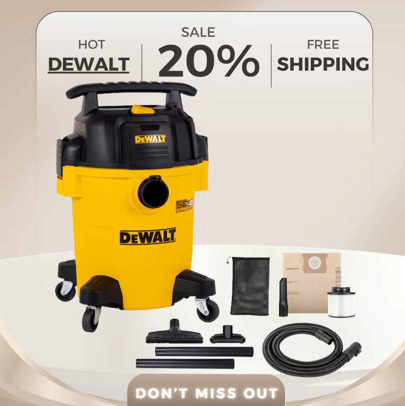 DEWALT 6 Gallon 5 HP Stealthsonic Quiet Wet Dry Vacuum Shop Vac DXV06PL-QT