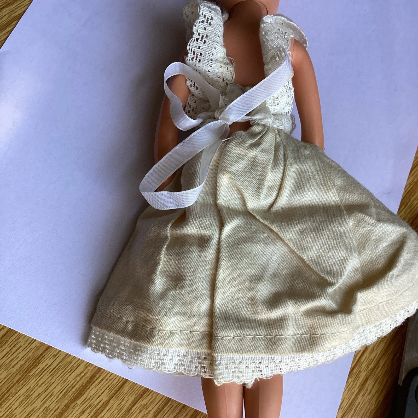 OFF WHITE Sindy Outfit abito lungo bianco sporco