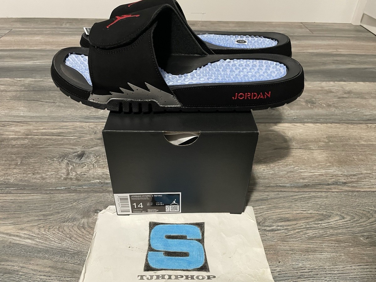 ◆正規品◆NIKE JORDAN HYDRO 5 RETRO BLACK◆関税込◆大人気◆ Nike Jordan Hydro V 5 Retro Black Metallic Men Slip On