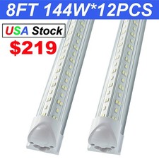 T8 LED Tube Light Bulbs 6500K Integrated LED Shop Light Fixture 144W 18000Lumens