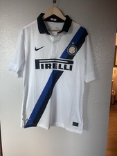 Camiseta de fútbol Nike retro Inter de Milán local para hombre - azul chispa/blanco, talla L