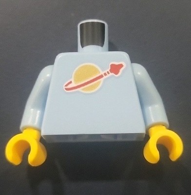 NEW Torso LEGO Classic Space Light Blue Astronaut Spaceman BAM