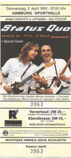 Status Quo  In Concert 1992 Hamburg  Ticket / Konzertkarte / Eintrittskarte