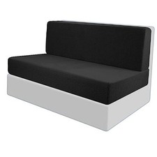 RV Dinette Cushion Covers-Stretchable Loveseat Sofa Furniture Protector Black