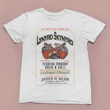 Lynyrd Skynyrd Florida Straight Rock  Roll Unisex White T-shirt, Size S-5XL