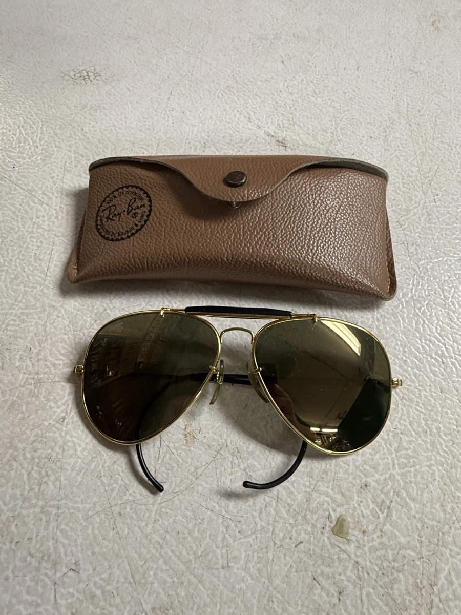 Ray-Ban アビエイター サングラス ゴールド　ヴィンテージ　　■ケース付き Ray-Ban Gold Vintage Sunglasses for sale | eBay