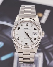 Rolex Oyster Perpetual Date 15200 200 34mm Steel White Arabic