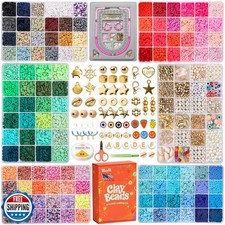 23000 Clay Beads Bracelet Making Kit for Girls-120 Colors 6 boxe
