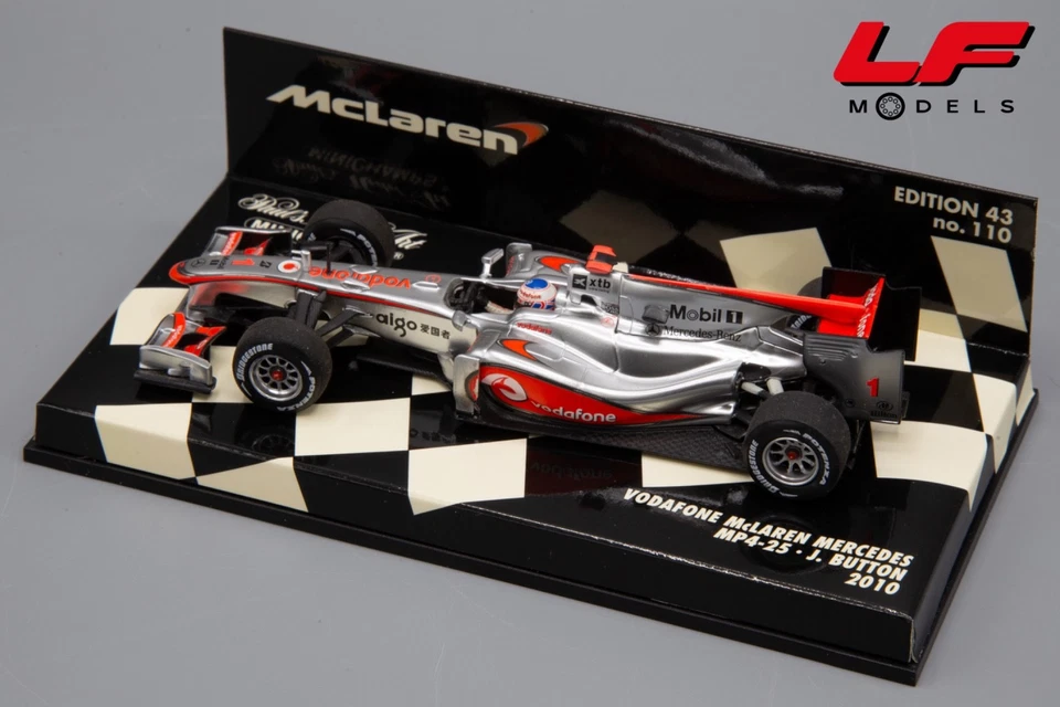 1:43 Vodafone McLaren Mercedes MP4-25 J. Button 2010 - Minichamps - Immagine 2 di 3