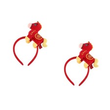 2 Count New Year Headband of Horse Accessories Hairbands Happy Photo Props