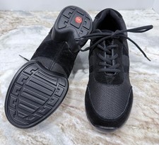 Split Sole Dance Shoes Saska Women  s Black Leather/Mesh Jazz Hip Hop Size 40/9