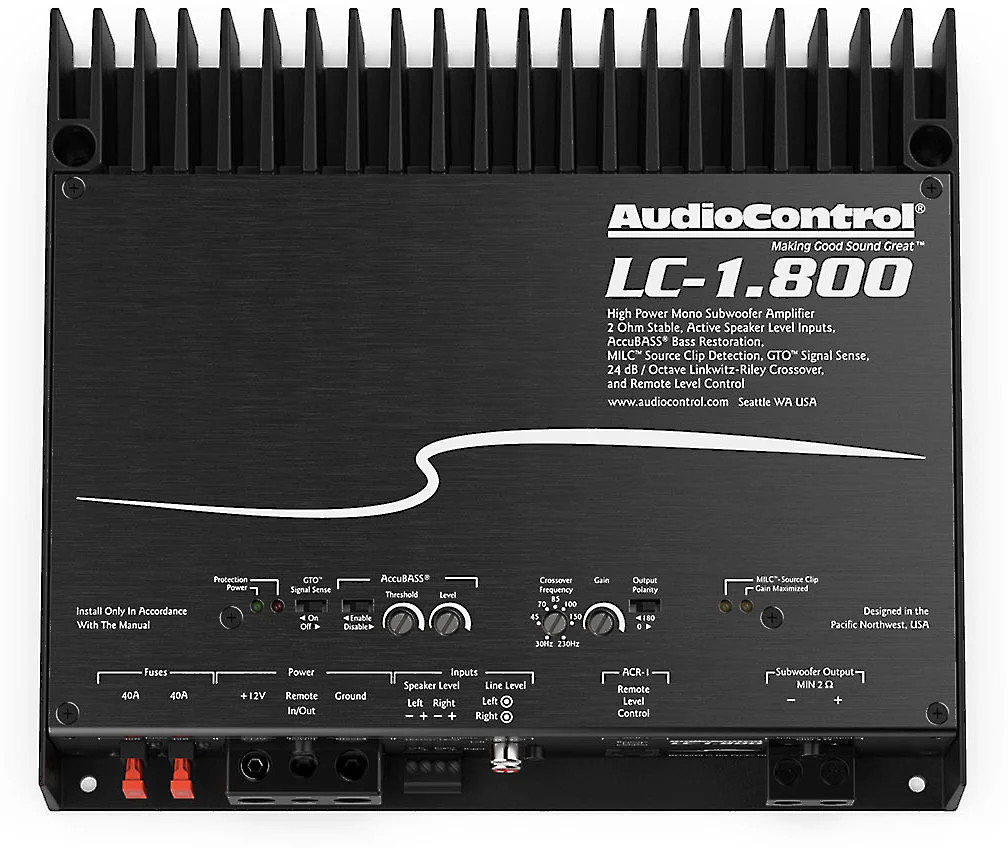 AudioControl LC-1.800 800W x 1 Car Amplifier