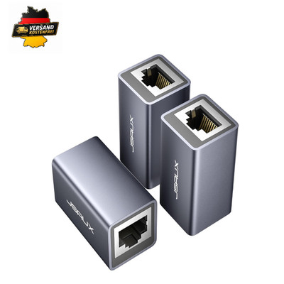 RJ45 Ethernet Koppler 3 Stück 10 Gbit s Cat7 Cat6 Cat5e Cat