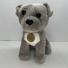 Aurora Miyoni Tots Pit Bull Puppy Dog Plush Gray Stuffed Animal 8