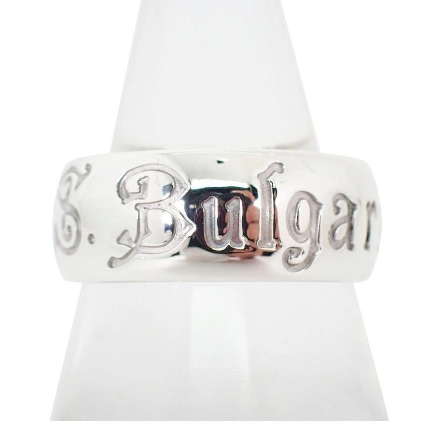 BVLGARI B.zero1 Ring Sterling Silver Ceramic Band Size 7-7.5 US Auth Excellent