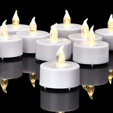 Battery Operated Flameless Tea Lights, Led Flickering Electric Votive Candle ...
