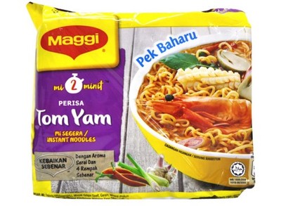 2 packs (5's x 77g) Maggi TomYam Halal 2 Minutes Instant Noodle TomYam Flavor
