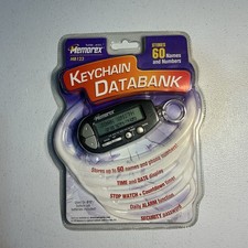 1999 Memorex MB123 Keychain Databank Stores 60 Names  Numbers New Sealed