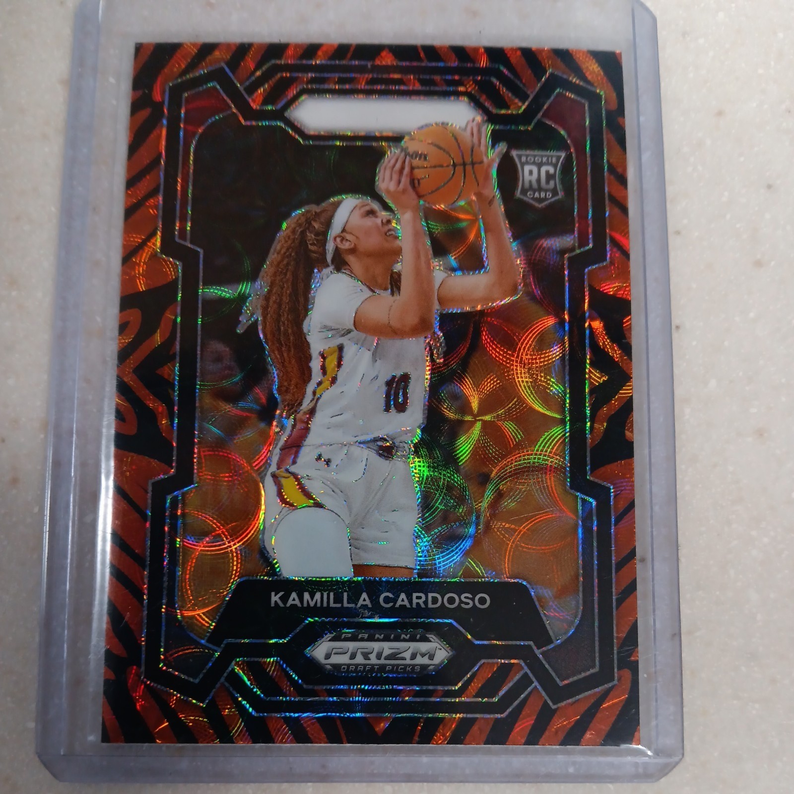 2024 Prizm Draft Picks Kamilla Cardoso Tiger Stripe RC SSP #59 Prizm