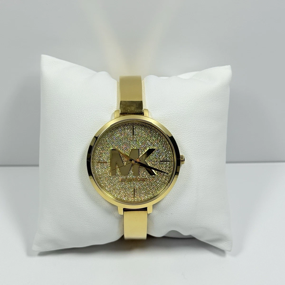 Pre- Owned-Michael Kors MK4469 Charley Pave Gold Stainless  display picture 1