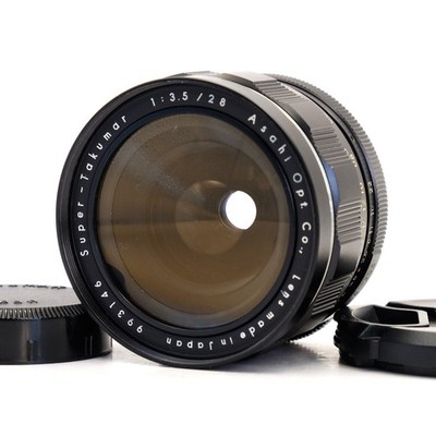 '' Early FAT Model   Pentax Super Takumar 28mm f/3.5 Wide Angle MF M42 mount Lens