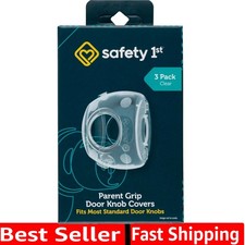 Parent Grip Door Knob Covers 3 Pack, Crystal Clear
