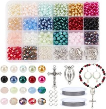 DIY Rosary Kit with 1120 Beads for Creative Necklace and Bracelet Designing