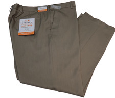 NEW Van Heusen Traveler Pants Mens Size 40x30 Taupe Straight Fit No-Iron NWT