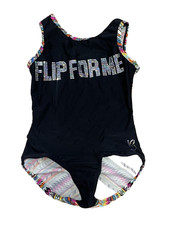K-Bee Gymnastics Leotard Colorful Patterned Leotard USA Size 9/10