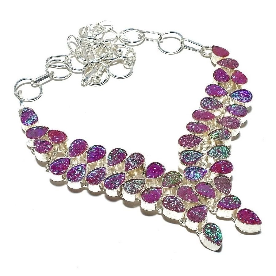 Australian Triplet Opal Gemstone 925 Sterling Silver Handmade Jewelry Necklace - Image 4 of 4