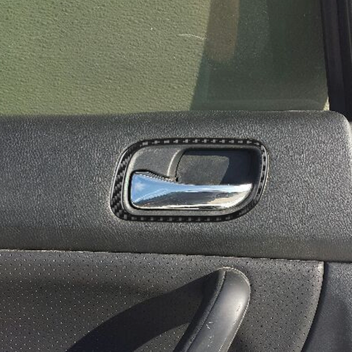 Moldura interior de manija de puerta delantera de fibra de carbono real para Acura TSX 04-08 - Imagen 3 de 9