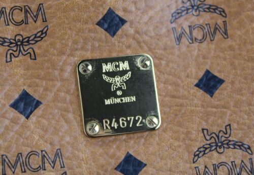 MCM Tasche Shopper Handtasche cognac braun gold schwarz Damen Medium - Bild 5 von 18