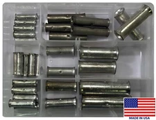 30 Piece Large Gauge Tinned Copper Butt Splice Connector 8 to 4/0 AWG Assortment