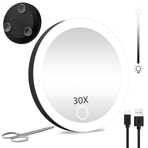 30X Magnifying Mirror with Lights, Makeup Magnifying Mirror with Lights & Suctio - Picture 9 of 12