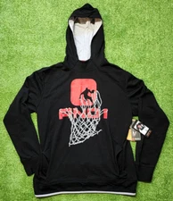 And1 Bank Shoot Hoodie Dribble Basketball Mens Size Large L Black Pullover NEW