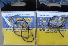 Lot Of 2 Boss Kat Circle Hooks( 5/0-qty 8 total hooks) 