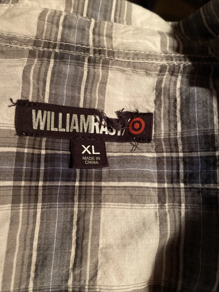 Camisa William Rast Para Hombres XL Algodón Elástico Cuadros Frente a Presión Manga Larga Foto 4 de 4